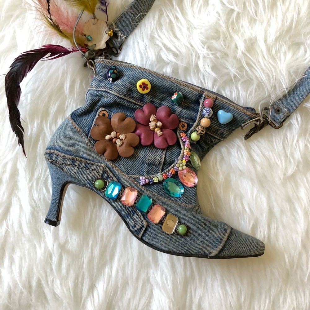 Shoelover crossbody bag denim